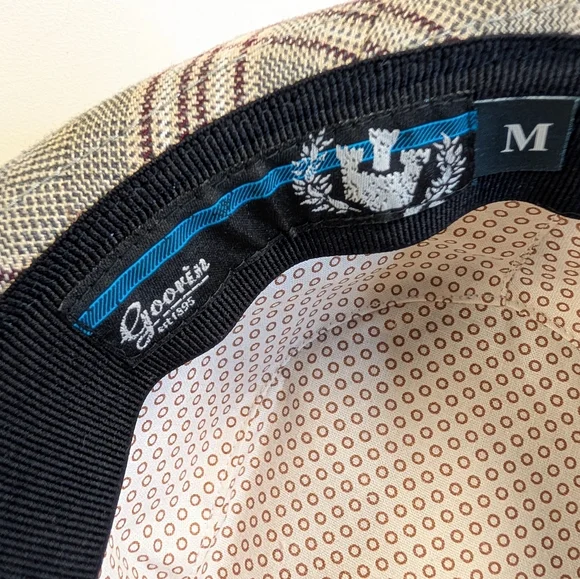 Goorin Bros Biggles Plaid Fedora Hat Classic Unisex Vintage Style Hat M - Picture 9 of 15